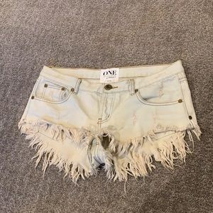 One Teaspoon Cutoff Jean Shorts